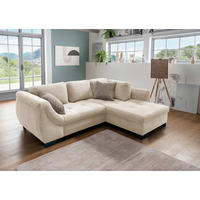 ECKSOFA in Cord Beige  - Beige/Graubraun, Design, Holz/Textil (250/190cm) - MID.YOU
