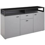 SIDEBOARD Anthrazit, Grau Befestigungsmaterial, Einlegeböden  - Anthrazit/Graphitfarben, Design, Holzwerkstoff/Kunststoff (150/86/44cm) - Hom`in