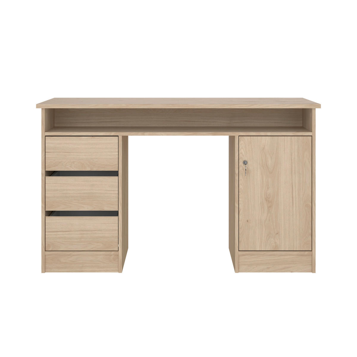 SCHREIBTISCH 126/55/75,6 cm  in Eichefarben  - Eichefarben, MODERN, Holzwerkstoff (126/55/75,6cm) - MID.YOU