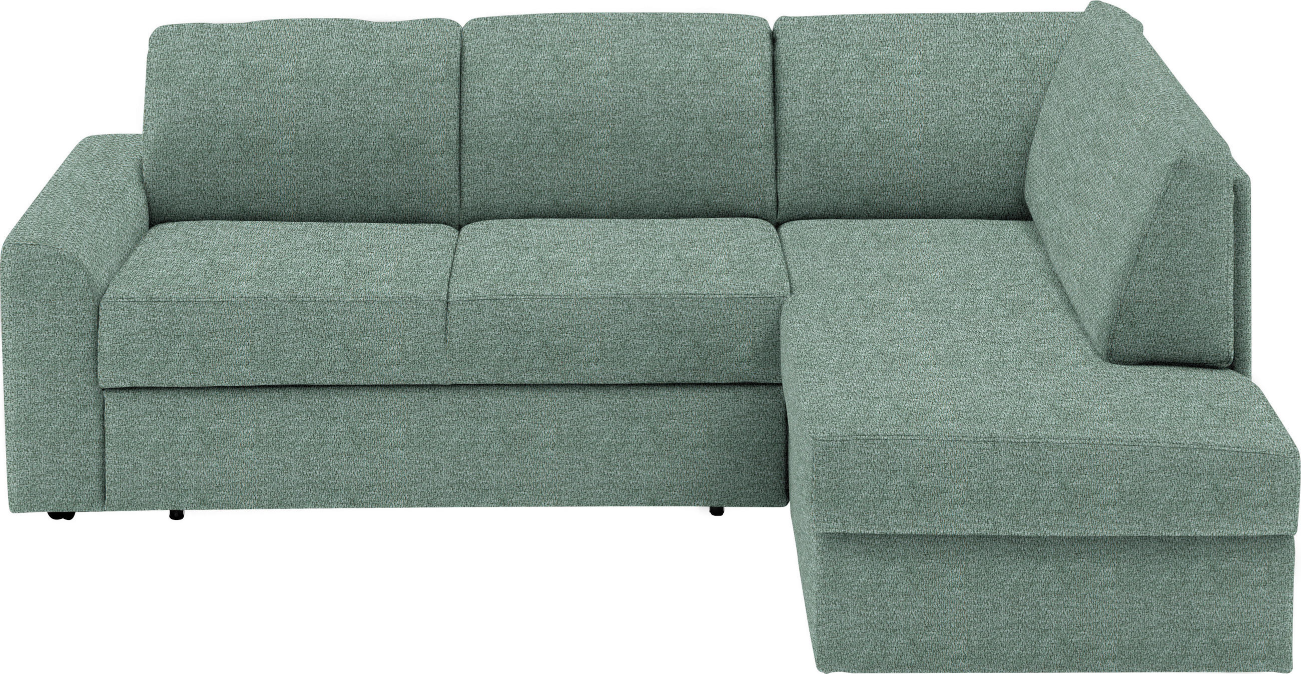 ECKSOFA in Webstoff Türkis  - Türkis/Schwarz, Konventionell, Kunststoff/Textil (224/165cm) - Xora