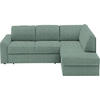 ECKSOFA in Webstoff Türkis  - Türkis/Schwarz, Konventionell, Kunststoff/Textil (224/165cm) - Xora
