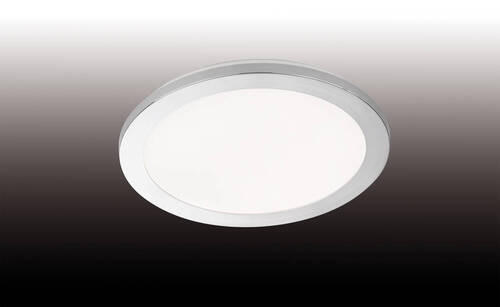 LED-DECKENLEUCHTE 30 cm  - Chromfarben/Weiß, Design, Glas/Kunststoff (30cm) - Fischer & Honsel