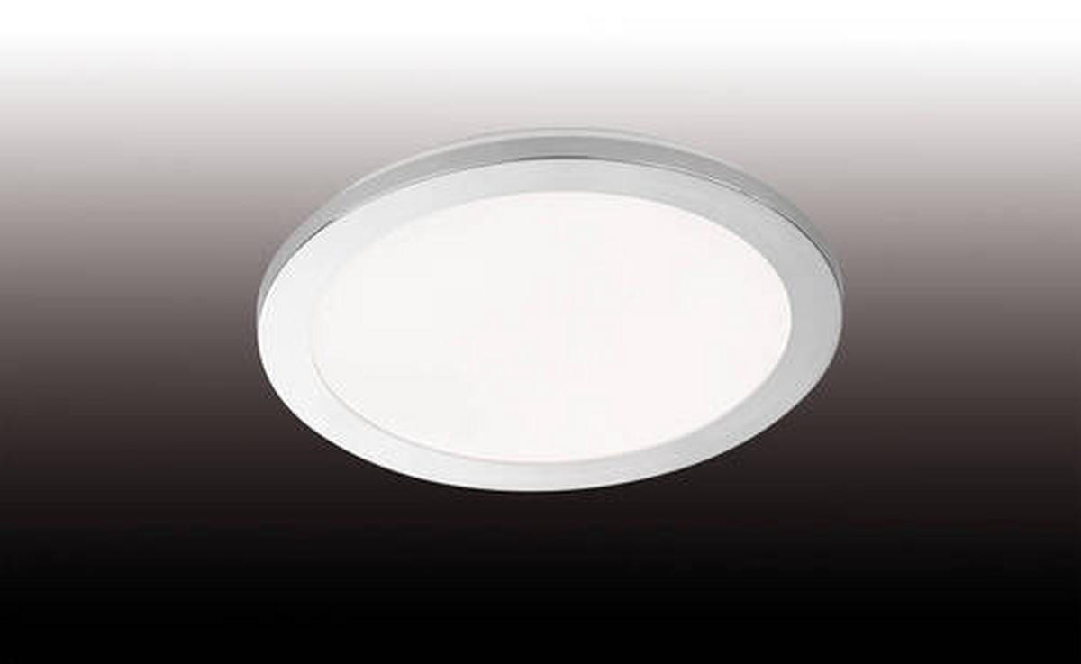 LED-DECKENLEUCHTE 30 cm  - Chromfarben/Weiß, Design, Glas/Kunststoff (30cm) - Fischer & Honsel