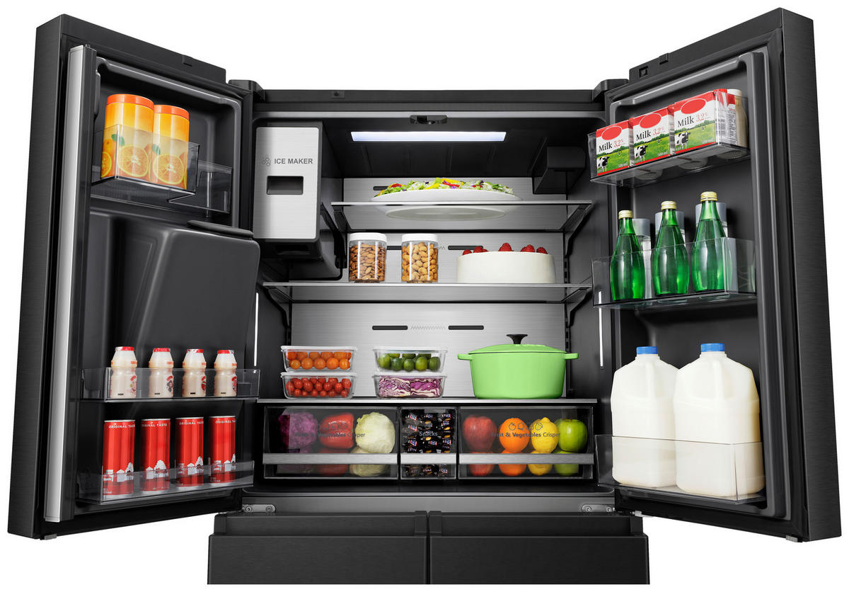 MULTI-DOOR 91,4/178,5/72,5 cm RQ760N4IFE  - Schwarz, Basics, Metall (91,4/178,5/72,5cm) - Hisense