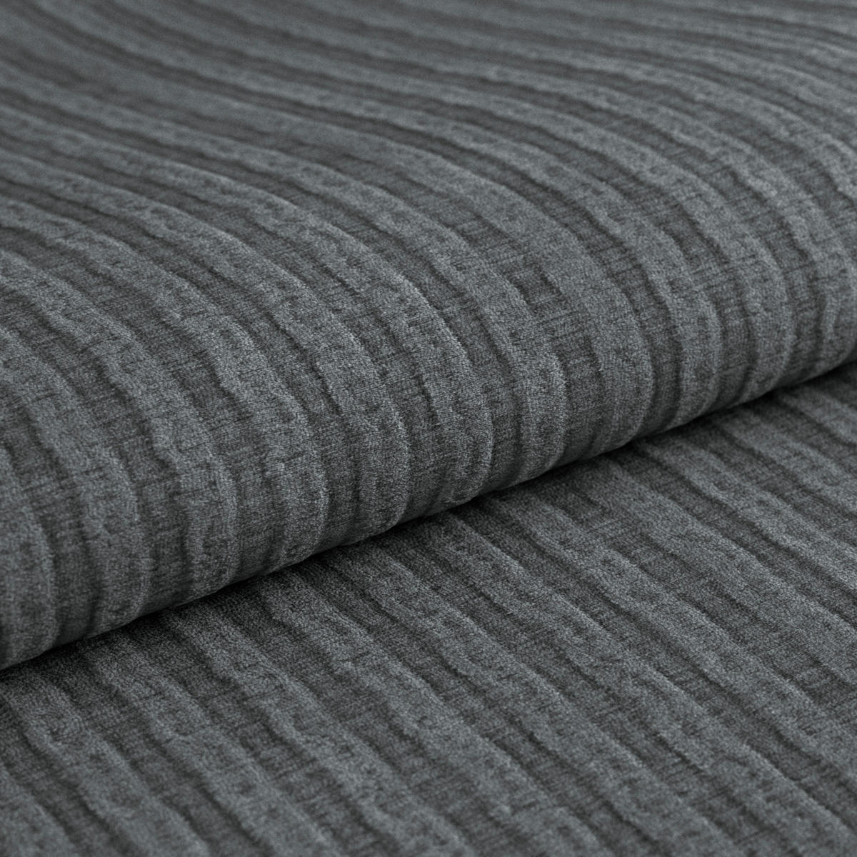 HOCKER Chenille Graphitfarben  - Chromfarben/Graphitfarben, KONVENTIONELL, Textil/Metall (108/46/108cm) - Livetastic