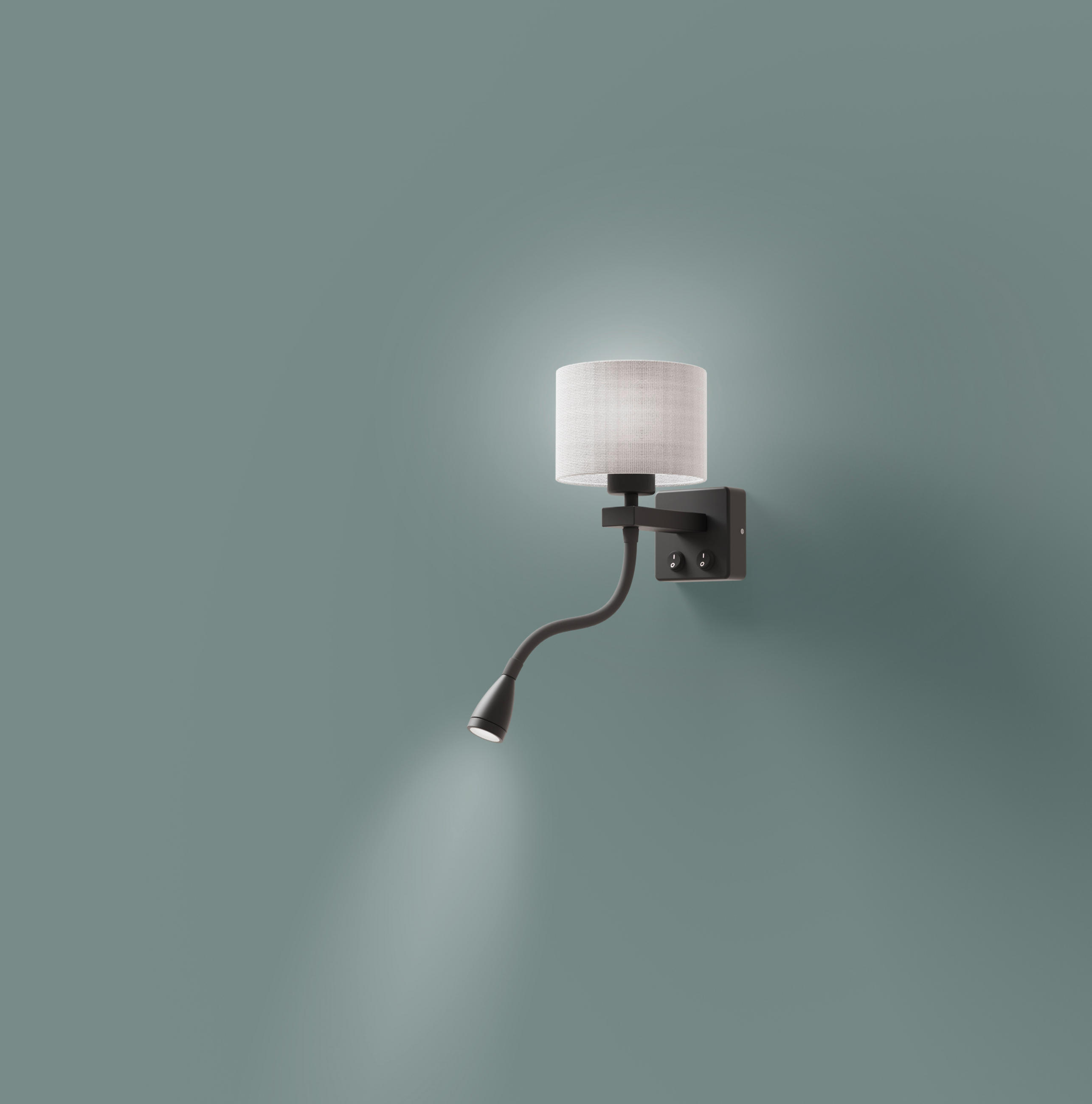 VÄGGLAMPA 22/18/44 cm   - svart, Basics, metall (22/18/44cm)