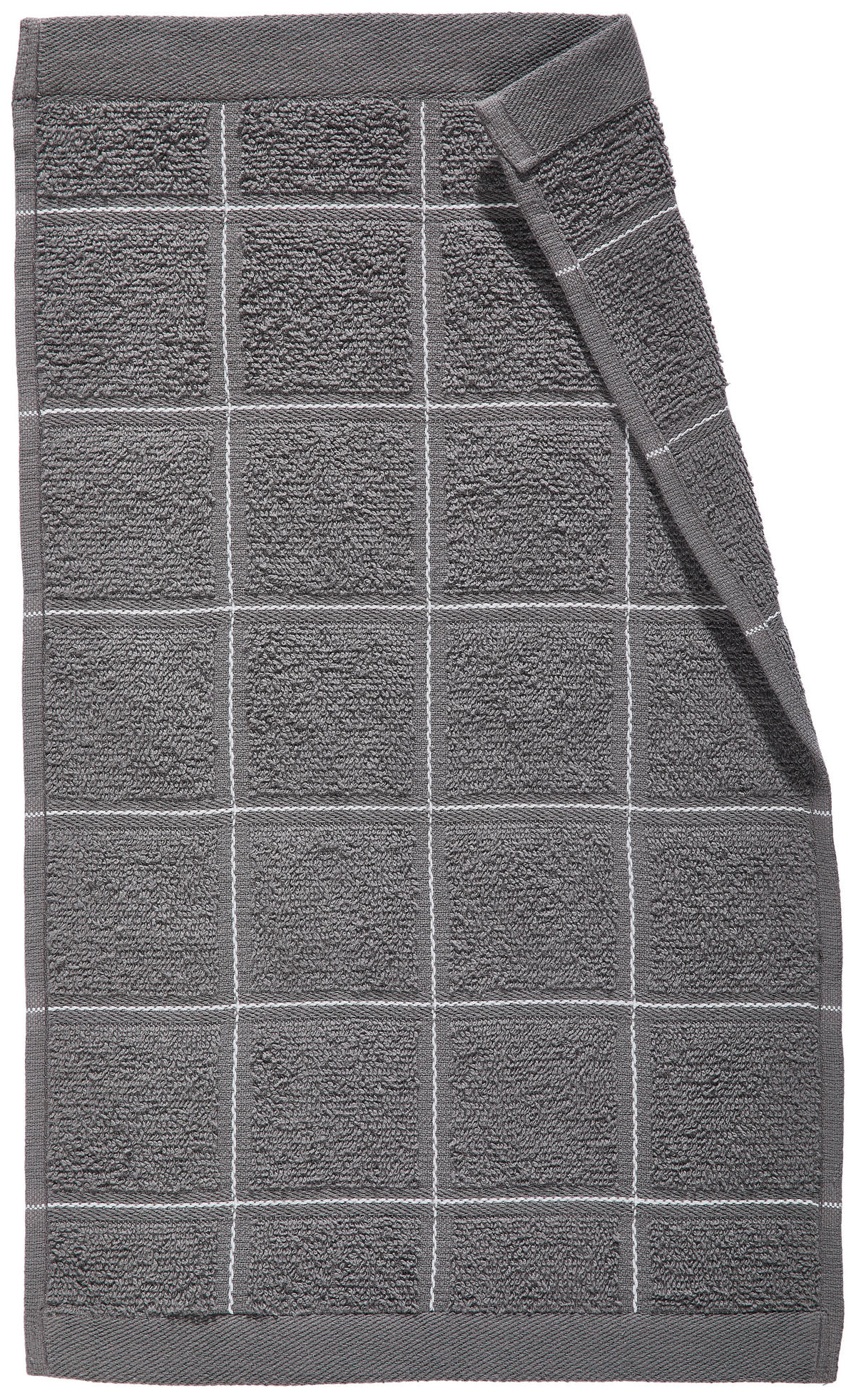 GÄSTETUCHSET 30/50 cm CHECK Anthrazit 2-teilig  - Anthrazit, Textil (30/50cm) - Esposa