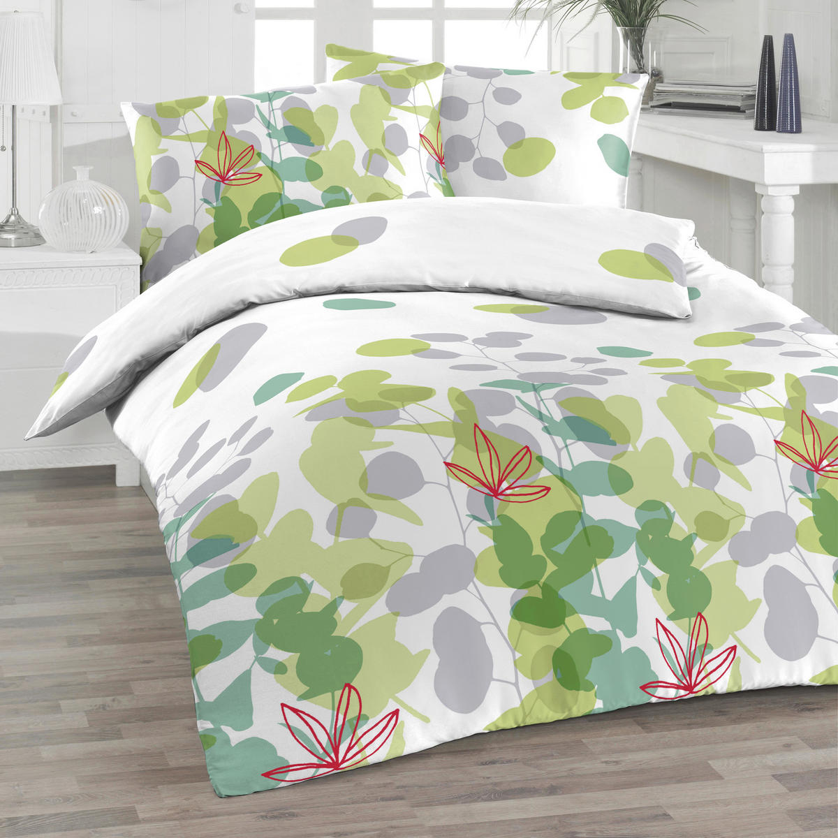 BETTWÄSCHE Seersucker 200/200 cm  - Grün, Design, Textil (200/200cm) - Florella