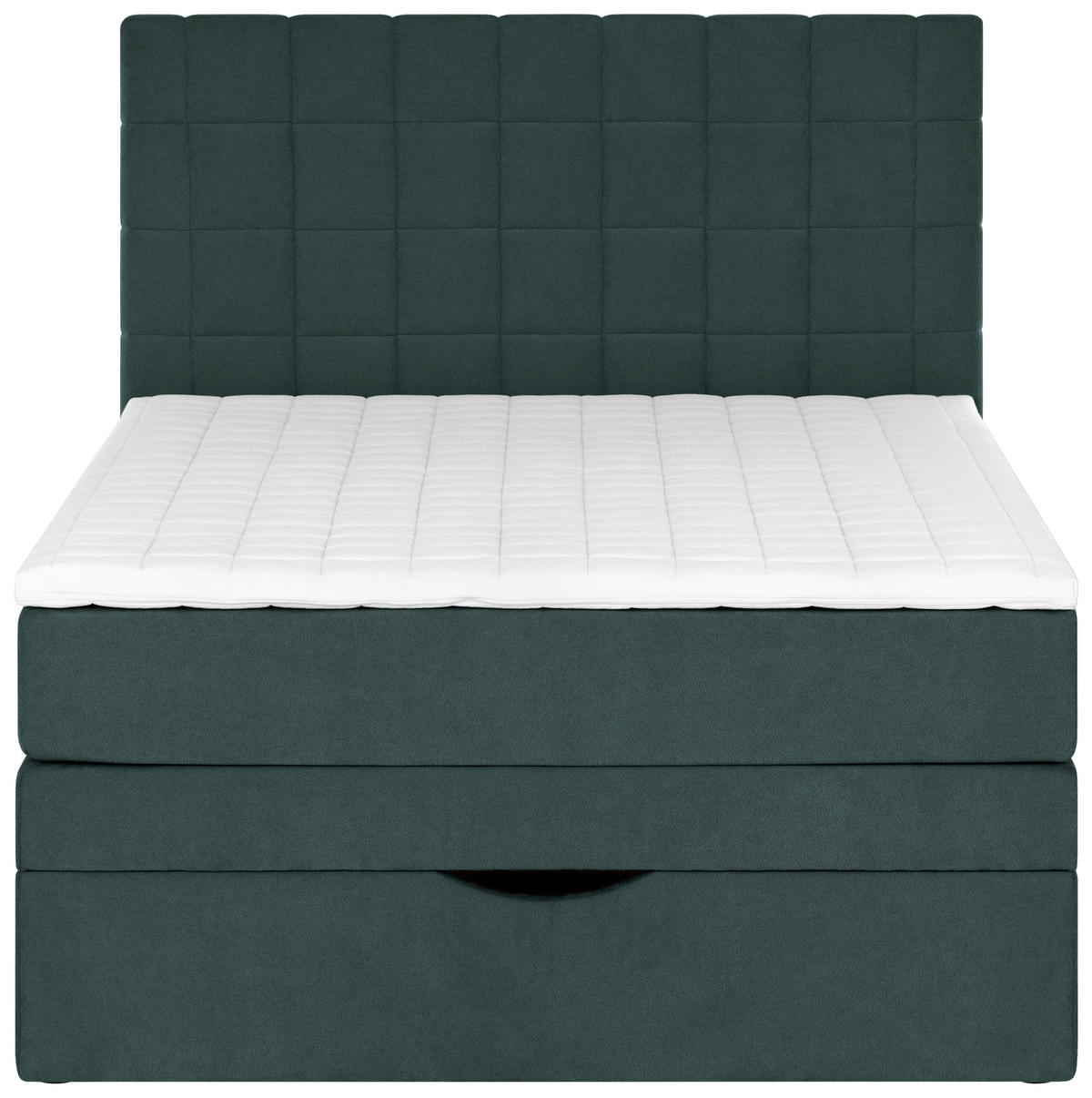 BOXSPRINGBETT 140/200 cm,  in Türkis  - Türkis/Schwarz, Design, Kunststoff/Textil (140/200cm) - Welnova