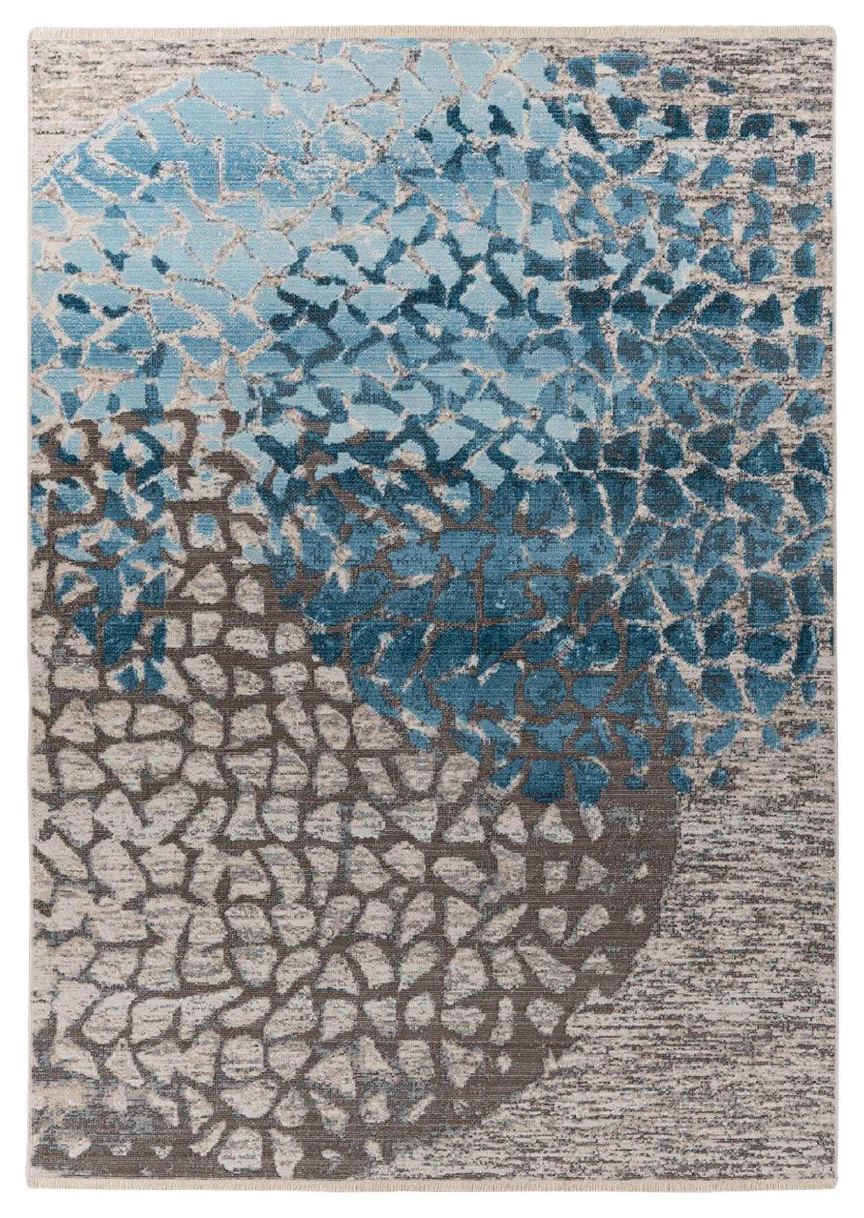 FLACHWEBETEPPICH 120 cm Dilan 400 Blau, Multicolor  - Blau/Multicolor, KONVENTIONELL, Textil (120cm)