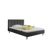 POLSTERBETT  in Anthrazit,  - Anthrazit/Naturfarben, MODERN, Holz/Textil (105/99/216cm) - Livetastic