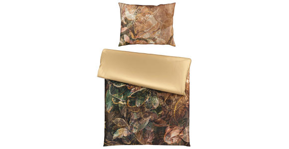 WENDEBETTWÄSCHE Satin 140/200 cm - Taupe, KONVENTIONELL, Textil (140/200cm) - Esposa