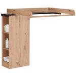 WICKELAUFSATZ Benton - Eichefarben/Dunkelgrau, Natur, Holzwerkstoff (110/97,5/77cm) - My Baby Lou