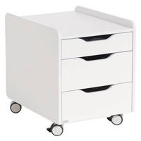 GÖRGŐS KONTÉNER - fehér, Trend, faalapú anyag (44,3/53,7/57,3cm) - Paidi