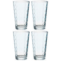 GLÄSERSET Optic 4-teilig  - Hellblau, Basics, Glas (9,20/15,50/9,20cm) - Leonardo