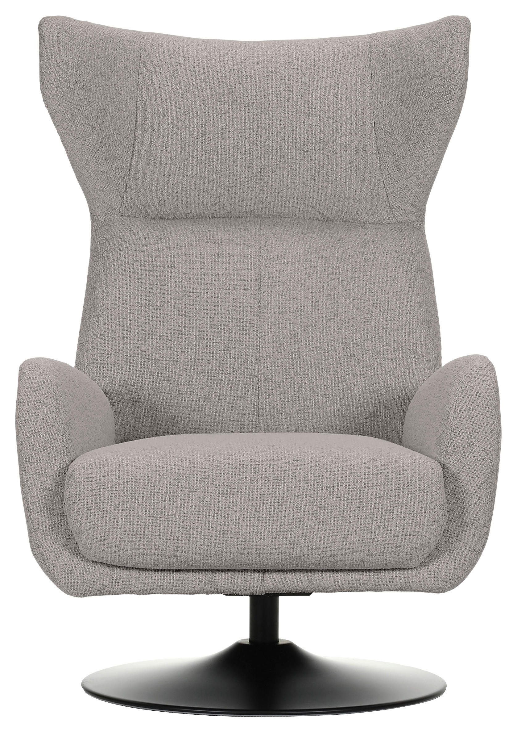 OHRENSESSEL Flachgewebe Grau  - Schwarz/Grau, MODERN, Textil/Metall (80/110/80cm) - Landscape