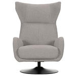 OHRENSESSEL Flachgewebe Grau  - Schwarz/Grau, MODERN, Textil/Metall (80/110/80cm) - Landscape