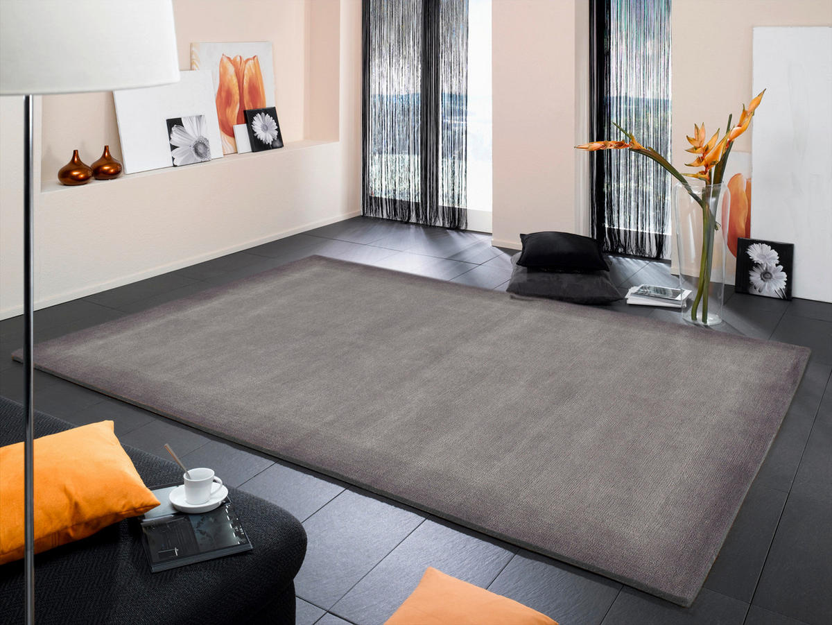 WOLLTEPPICH 170/240 cm Vinciano Tami Grau  - Grau, Basics, Textil (170/240cm) - Cazaris