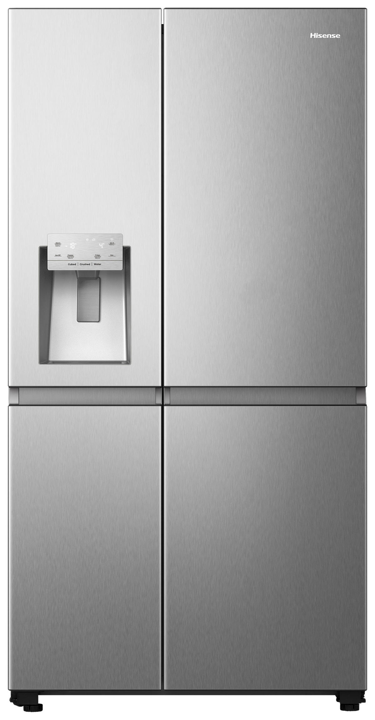 SIDE-BY-SIDE 91/179,5/73 cm RS818N4TIC  - Edelstahlfarben, Basics, Glas/Kunststoff (91/179,5/73cm) - Hisense