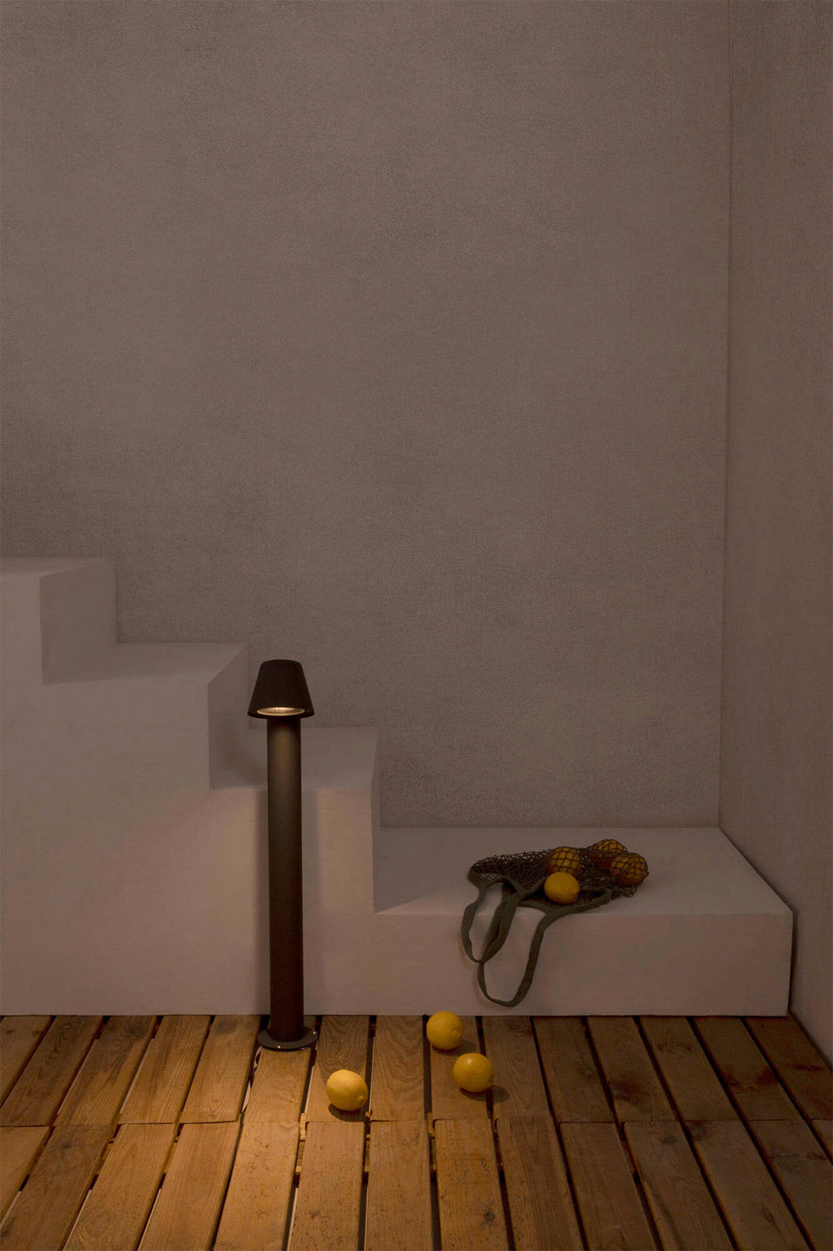 SOCKELLEUCHTE 11/19/70 cm   - Dunkelgrau, Design, Metall (11/19/70cm)