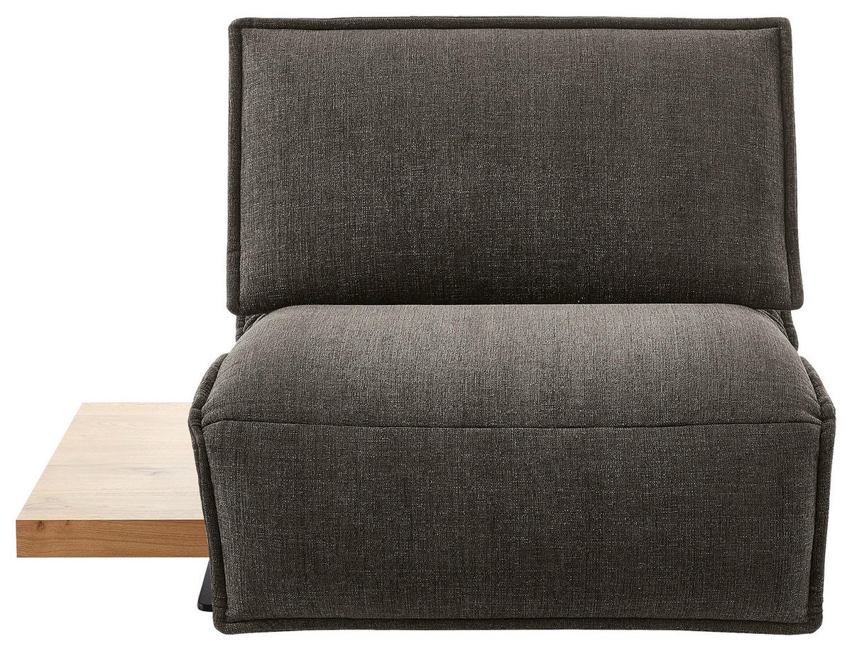 RELAXLIEGE Chenille, Flachgewebe Dunkelbraun  - Dunkelbraun/Schwarz, Design, Holz/Textil (120/80-112/115-159cm) - Koinor