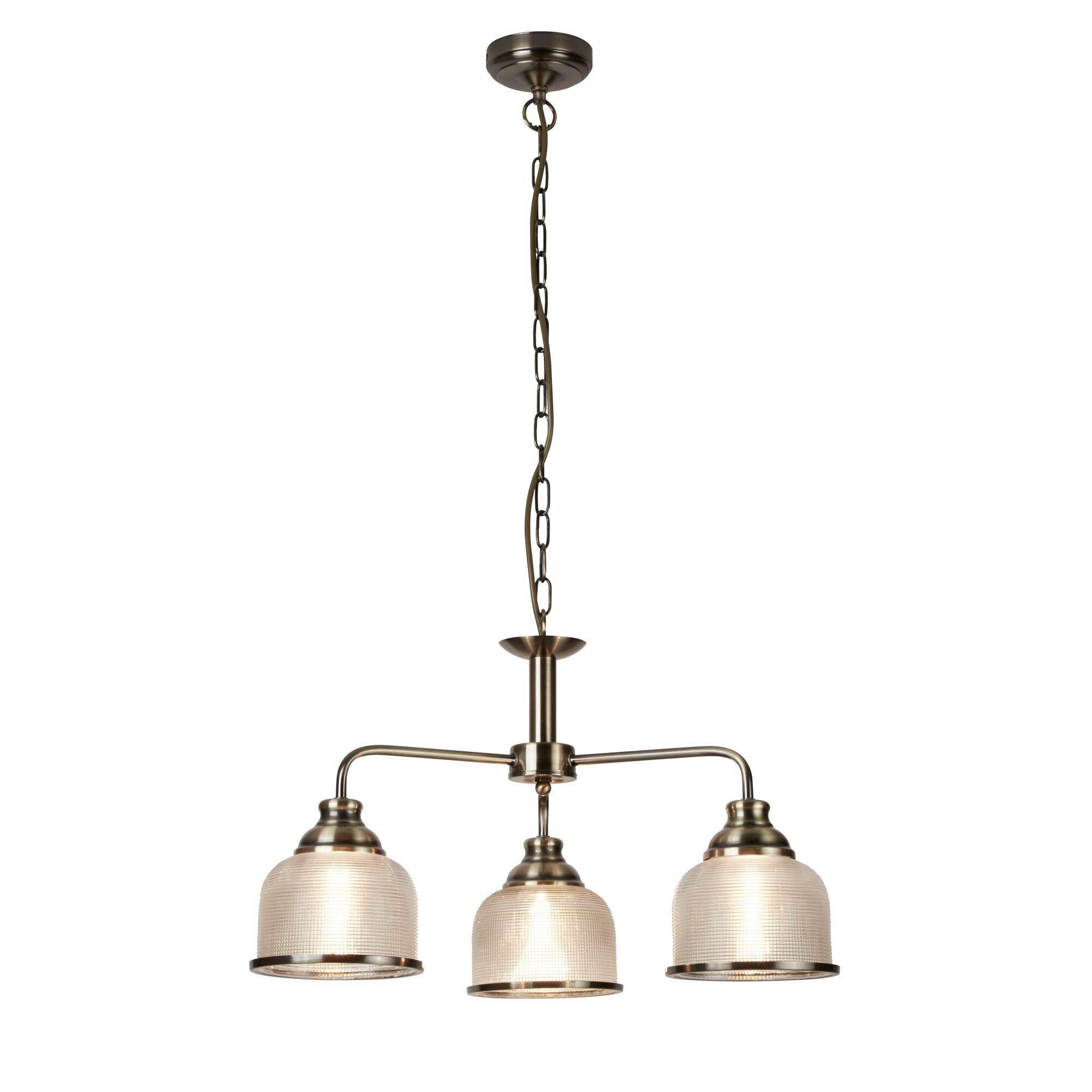 HÄNGELEUCHTE Bistro II 56/120/56 cm  - Messingfarben, KONVENTIONELL, Glas/Metall (56/120/56cm)