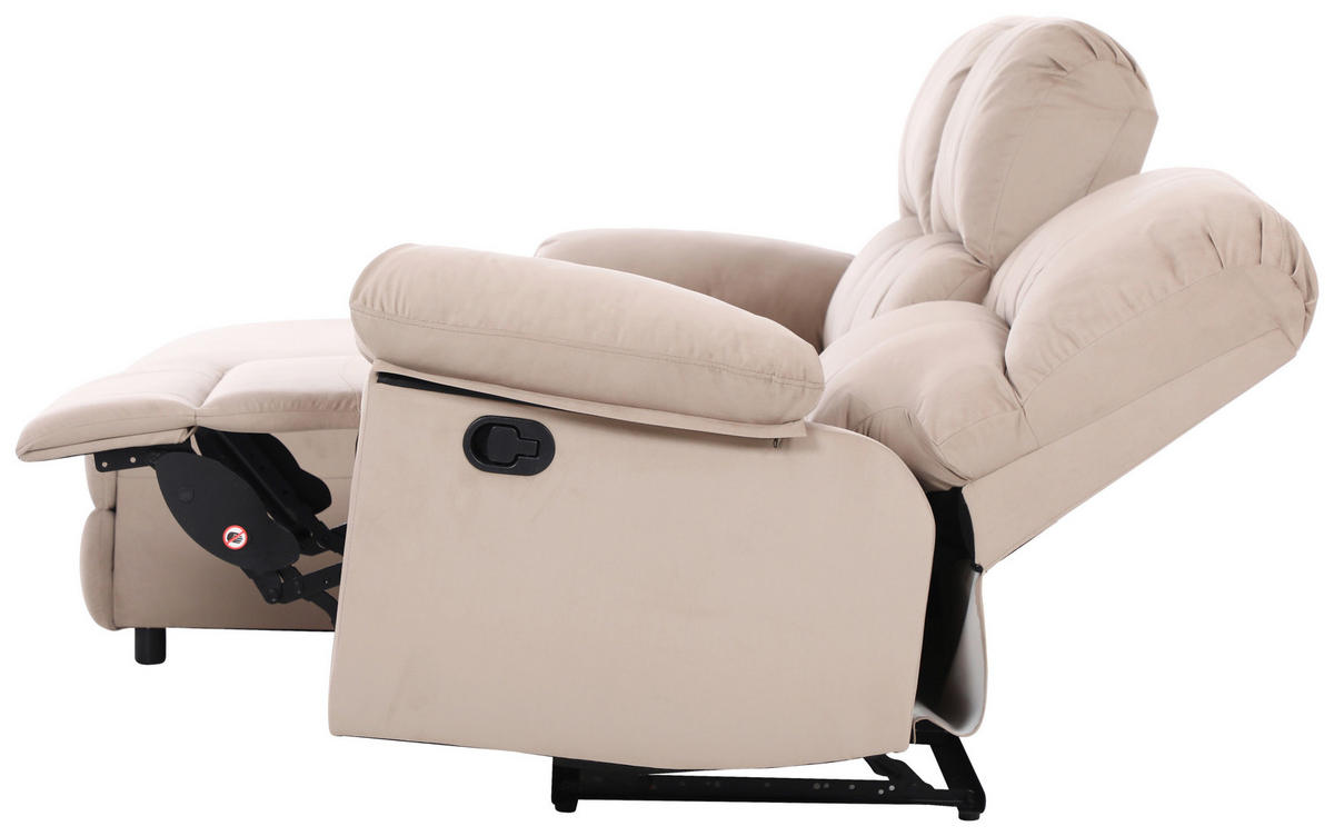 ECKSOFA in Webstoff Beige  - Beige/Schwarz, Basics, Kunststoff/Textil (159/216cm) - P & B