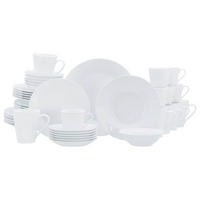 KOMBISERVICE 42-teilig 6 Personen Weiß Base weiß  - Weiß, Basics, Keramik - Creatable