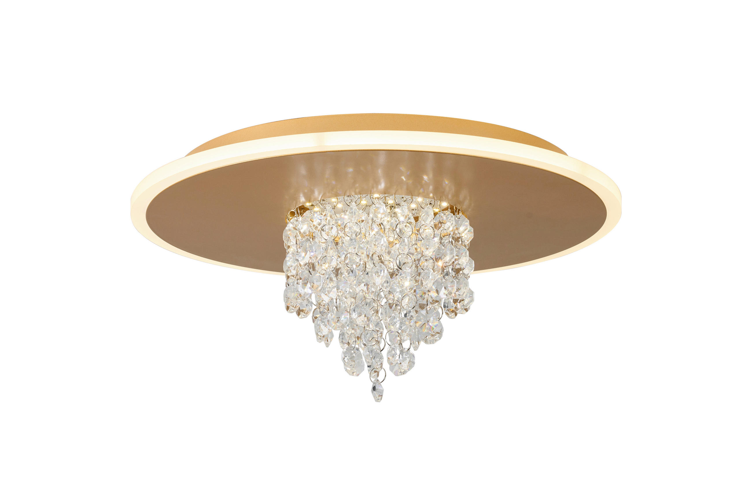 DECKENLEUCHTE Deluge 31,5/15/31,5 cm  - Goldfarben, Design, Kunststoff/Metall (31,5/15/31,5cm)
