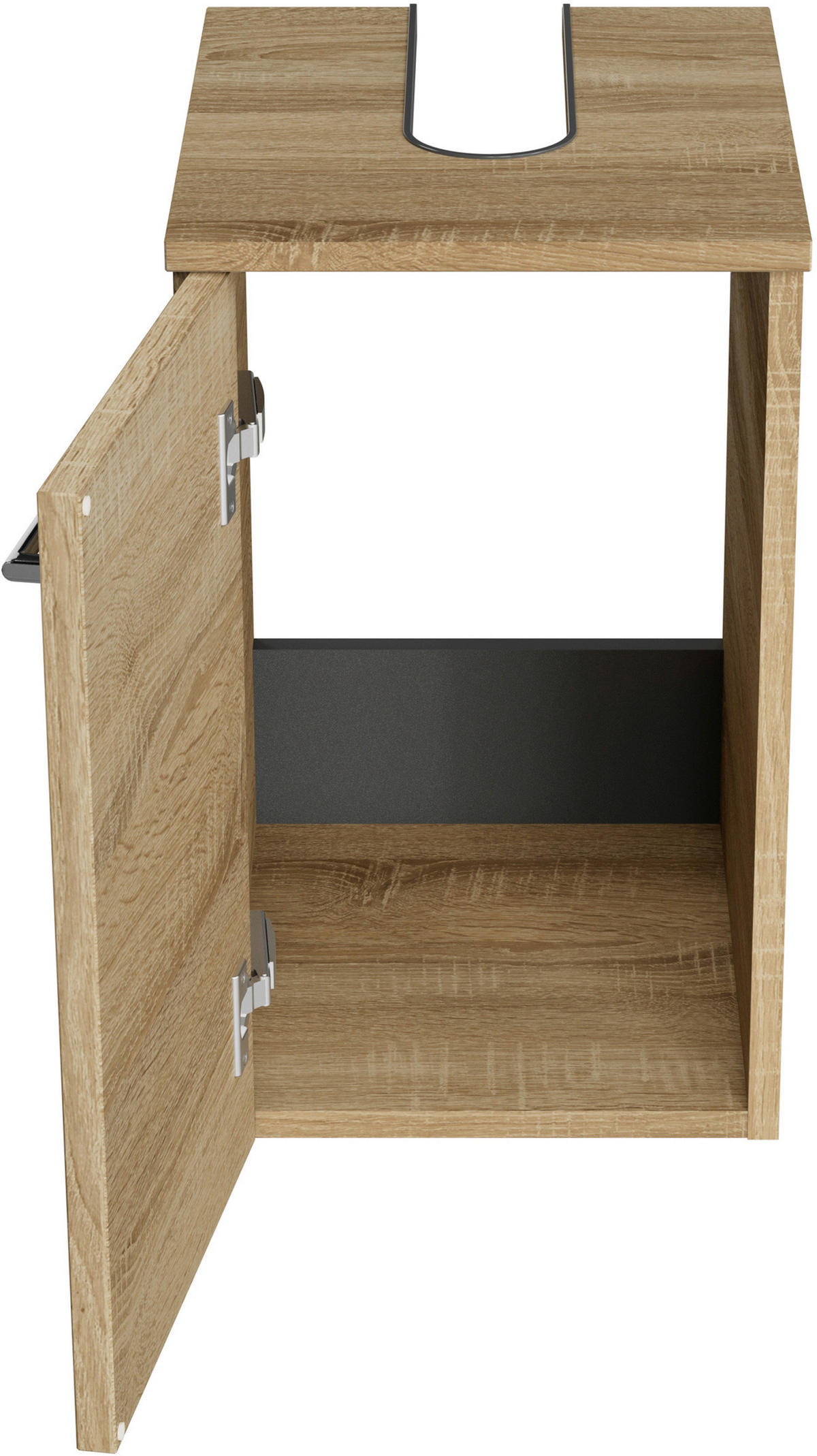 WASCHBECKENUNTERSCHRANK 30/49,8/38,3 cm  - Chromfarben/Eiche Bianco, KONVENTIONELL, Holzwerkstoff/Metall (30/49,8/38,3cm) - Sadena