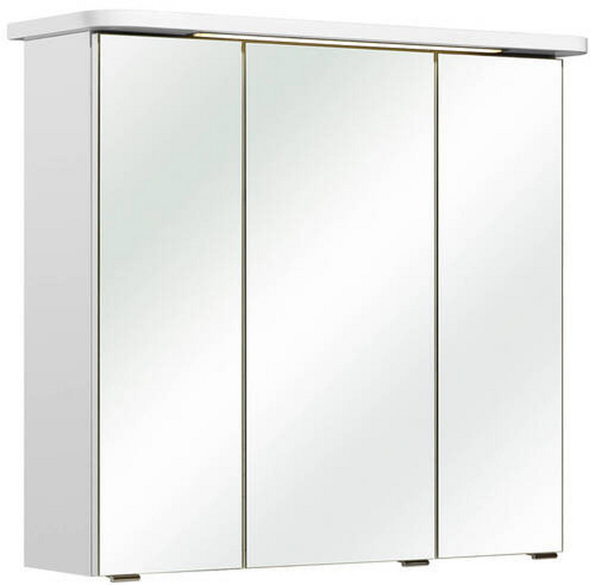 SPIEGELSCHRANK 75/72/20 cm  - Chromfarben/Weiß, KONVENTIONELL, Glas/Holzwerkstoff (75/72/20cm) - Xora