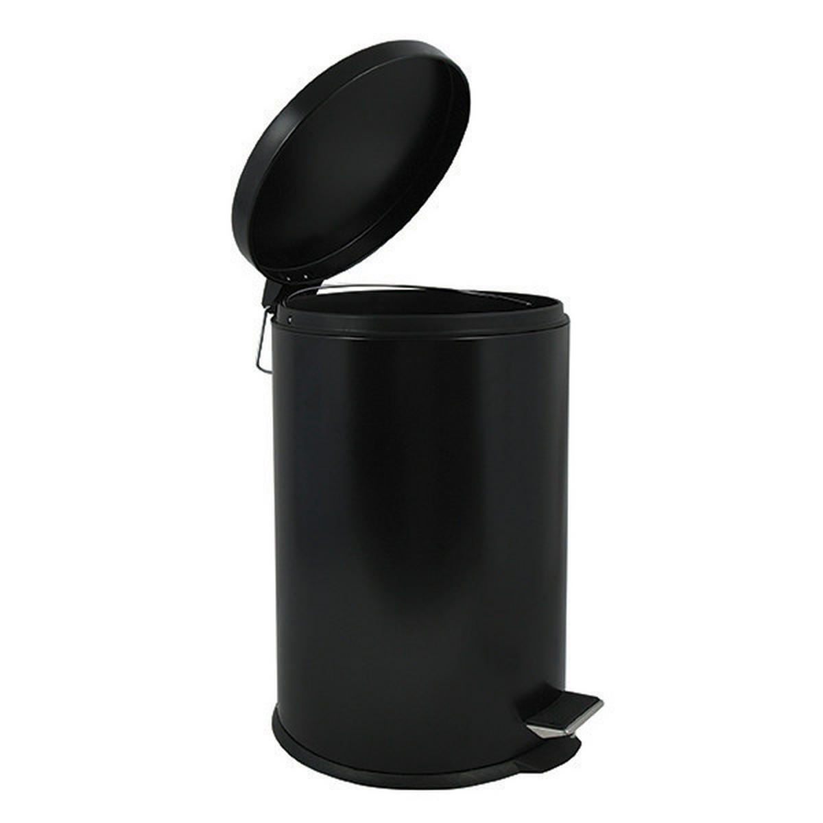 TRETEIMER STEEL 20 L  - Schwarz, Basics, Kunststoff/Metall (29.2/43.7/29.2cm) - Spirella