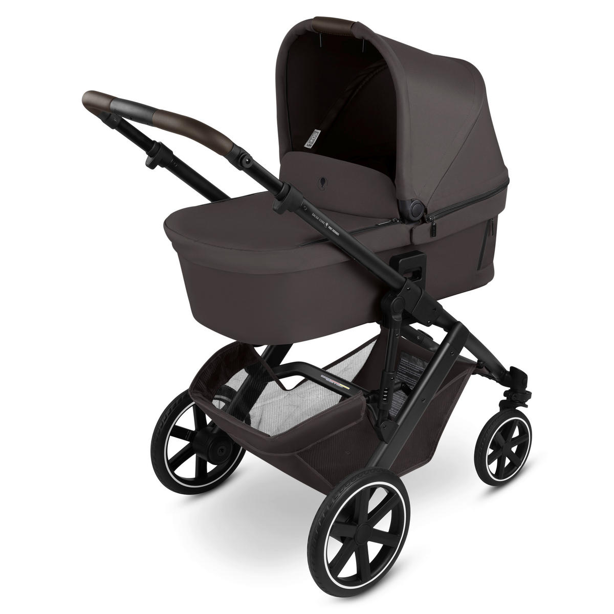 KINDERWAGENSET Salsa Core All in One  - Schwarz/Braun, Basics, Textil/Metall (63/123/97cm) - ABC Design