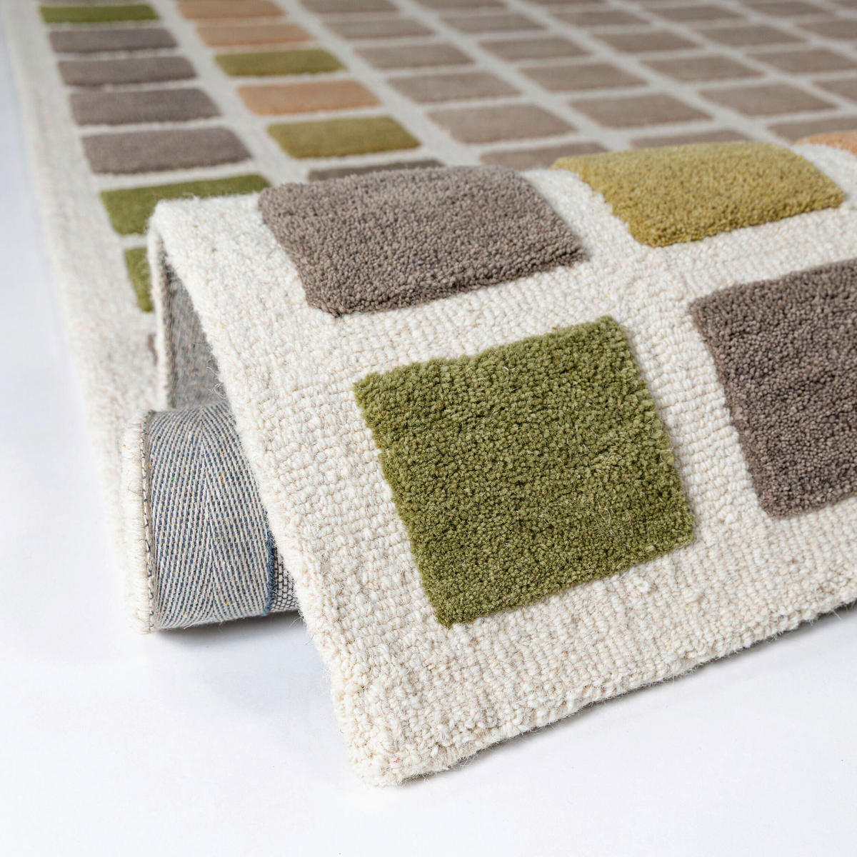 WOLLTEPPICH 160/230 cm Renga Grün rechteckig  - Grün, Basics, Textil (160/230cm) - Flair Rugs