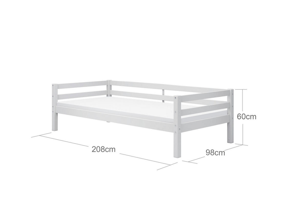 BETT 90/200 cm,  in Weiß, Lattenrost  - Weiß, MODERN, Holz (90/200cm) - Chameo