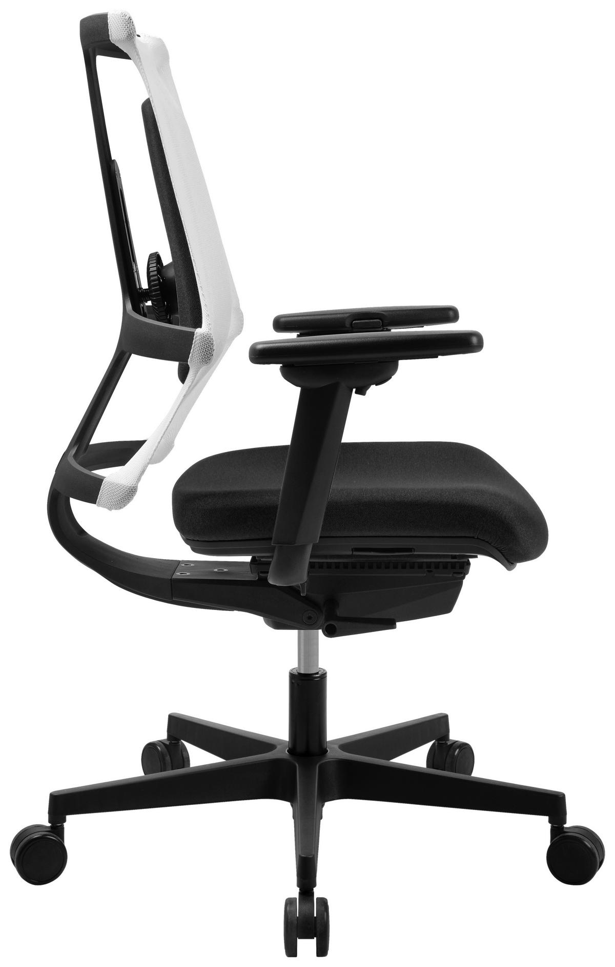 DREHSTUHL Flachgewebe Schwarz, Weiß  - Schwarz/Weiß, MODERN, Kunststoff/Textil (47/100-112/45-51cm) - Topstar
