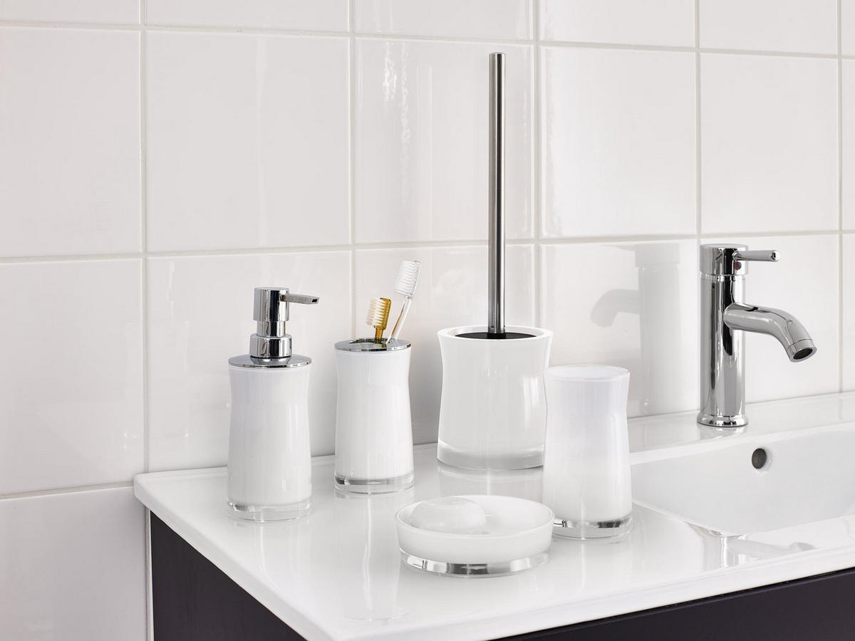 ZAHNPUTZBECHER Kunststoff  - Weiss, Basics, Kunststoff (6,8/12/6,8cm)