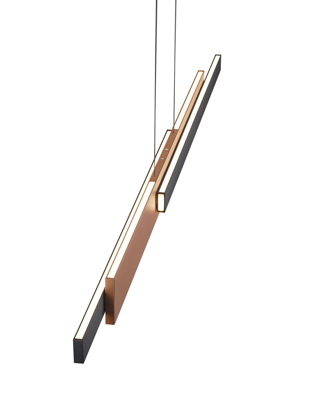 LED-PENDELLEUCHTE 190,5/6/174 cm  - Schwarz/Cappuccino, Design, Metall (190,5/6/174cm) - Musterring