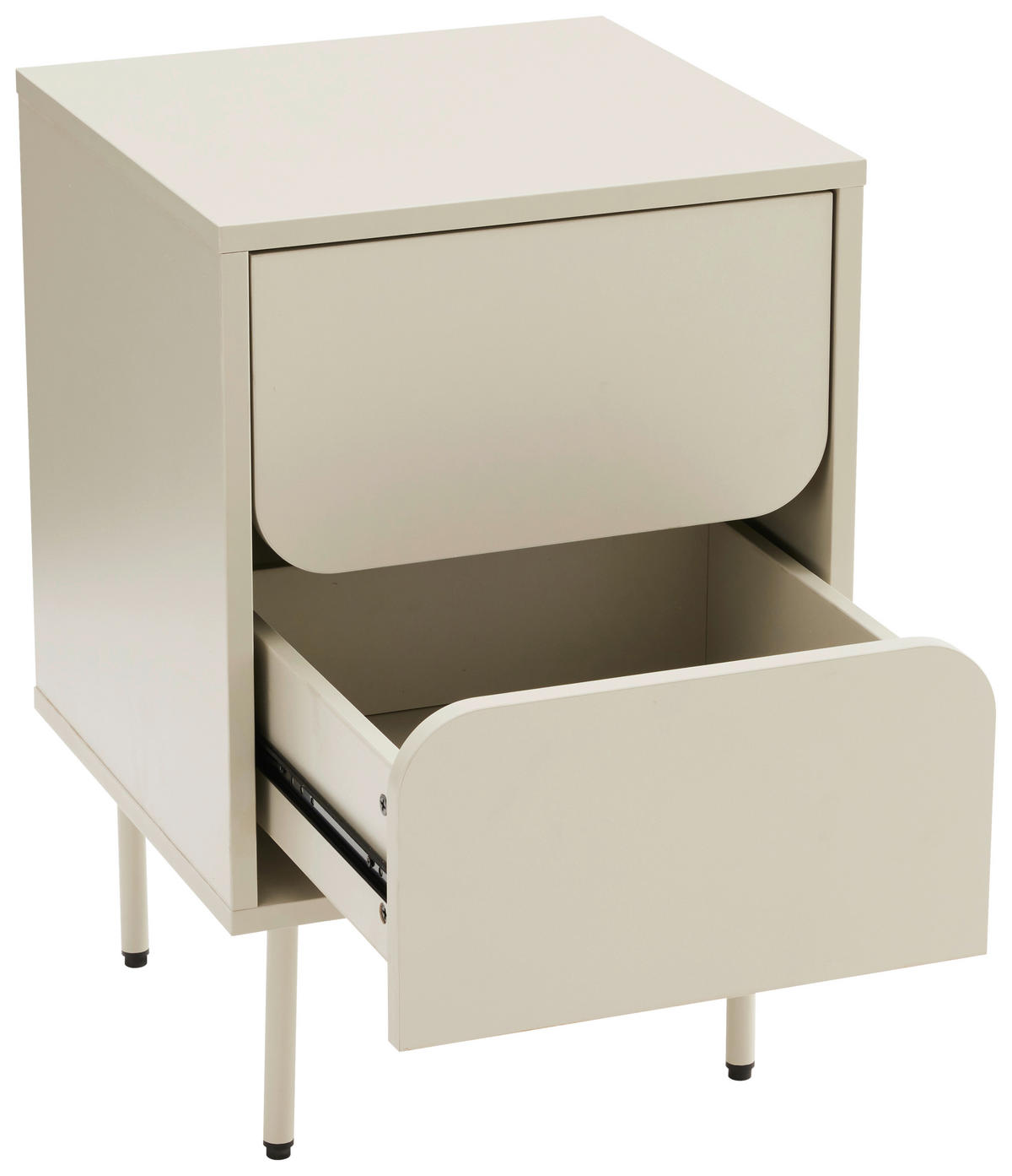 NACHTKÄSTCHEN 40/60/40 cm  in Seidengrau  - Seidengrau, Design, Holzwerkstoff/Metall (40/60/40cm) - Xora