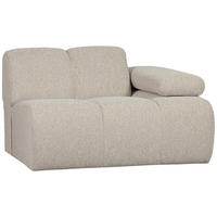 SOFAELEMENT Mojo Bouclé Beige  - Beige/Schwarz, Design, Kunststoff/Textil (124/74/97cm) - Livetastic