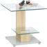 BEISTELLTISCH rechteckig Klar, Sonoma Eiche, Weiß - Klar/Weiß, Design, Glas/Metall (50/50/50cm) BEISTELLTISCH rechteckig Klar, Sonoma Eiche, Weiß - Klar/Weiß, Design, Glas/Metall (50/50/50cm)