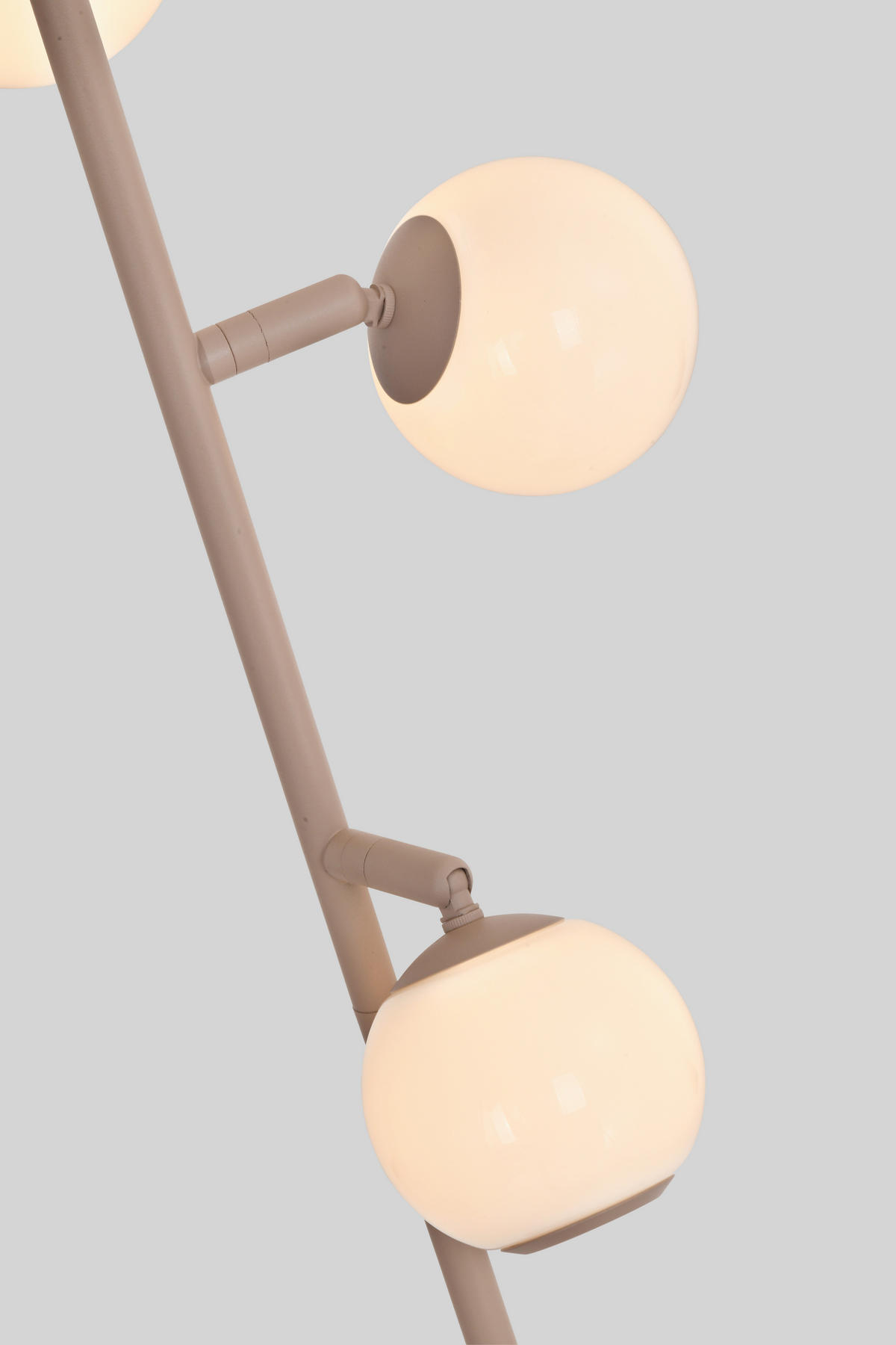 LED-STEHLEUCHTE Luberon 32,5/151/32,5 cm  - Sandfarben/Schwarzchrom, Design, Glas/Kunststoff (32,5/151/32,5cm)