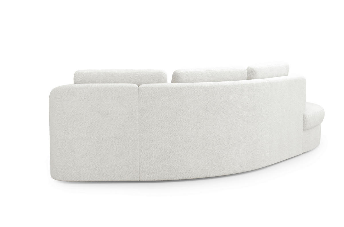 ECKSOFA in Flachgewebe Weiss  - Weiss/Schwarz, Modern, Kunststoff/Textil (230/266cm) - Sit & More