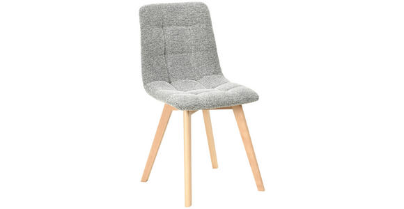 STUHL  Stoffauswahl Leinenoptik  - Naturfarben/Grau, Design, Holz/Textil (45/89/53cm) - Carryhome