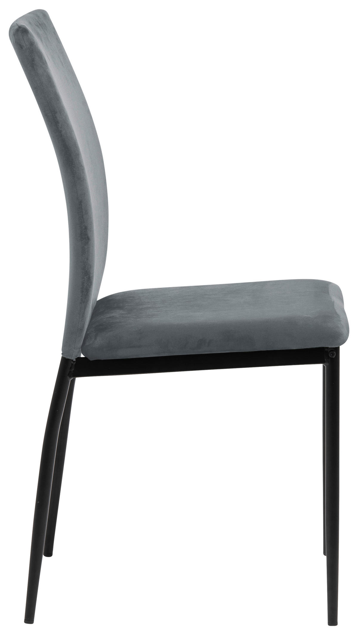 STOL, kovina, tekstil črna, temno siva  - temno siva/črna, Konvencionalno, kovina/tekstil (43,5/92/53cm) - MID.YOU