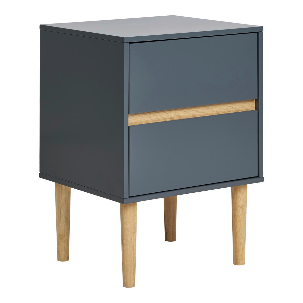 SIDOBORD i trä 40/35/55 cm  - mörkgrå/naturfärgad, Basics, trä (40/35/55cm)
