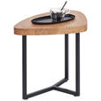 COUCHTISCH in Holz, Metall 48/45/45 cm - Eichefarben/Schwarz, Natur, Holz/Metall (48/45/45cm) - Novel