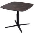 COUCHTISCH ESG 80/80/47-67 cm quadratisch Anthrazit, Dunkelbraun  - Anthrazit/Dunkelbraun, Design, Glas/Keramik (80/80/47-67cm) - Novel