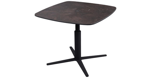 COUCHTISCH ESG 80/80/47-67 cm quadratisch Anthrazit, Dunkelbraun  - Anthrazit/Dunkelbraun, Design, Glas/Keramik (80/80/47-67cm) - Novel