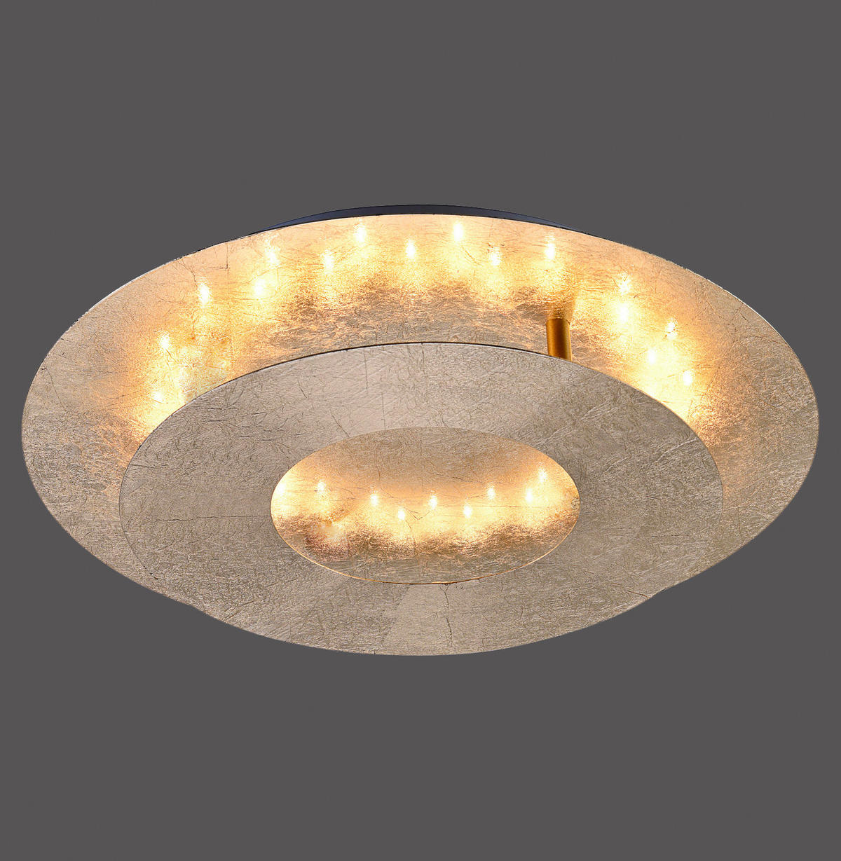 Plafonieră Cu Led  24/8 cm    - auriu, Design, metal (24/8cm)